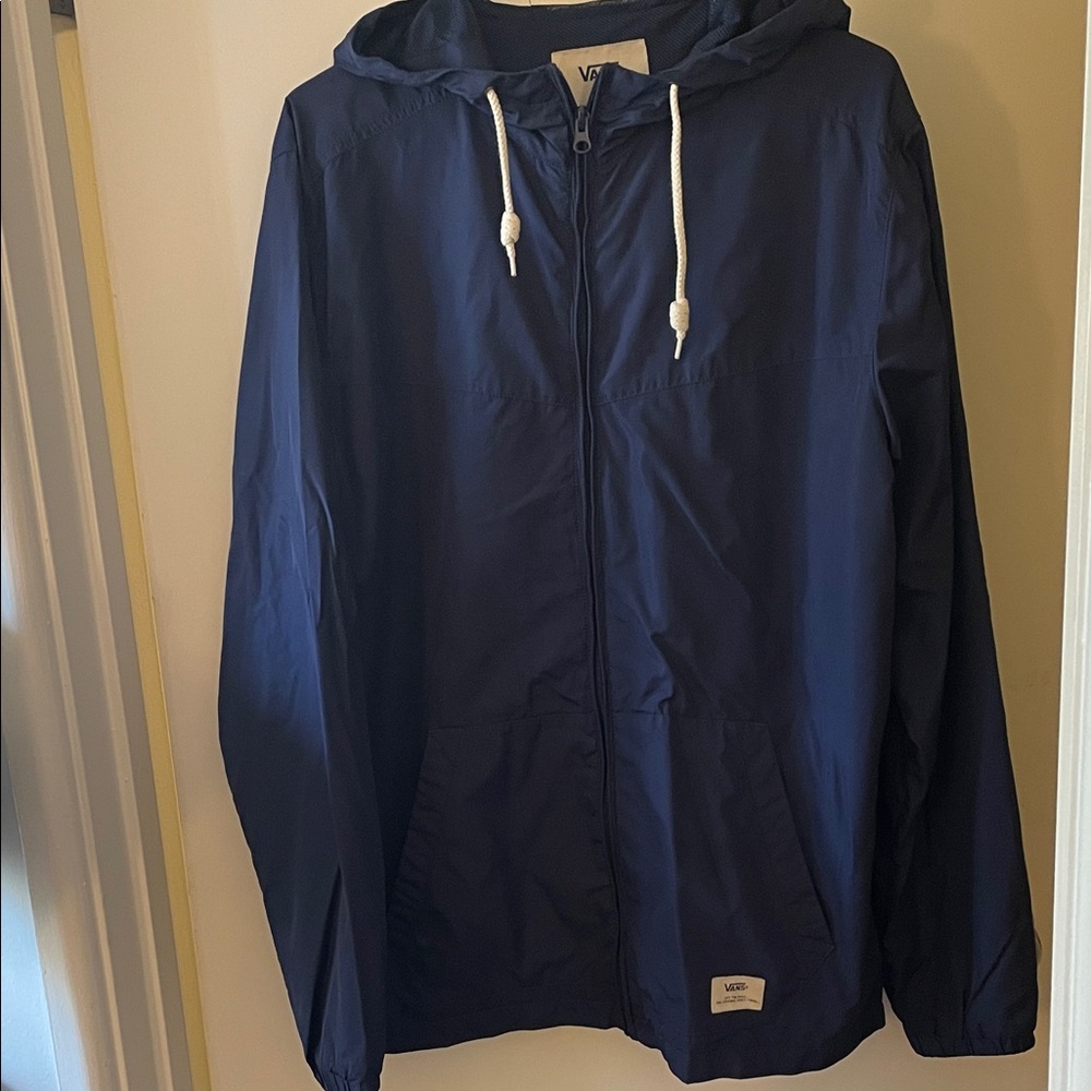 Vans Men's Dark Blue Hooded Windbreaker